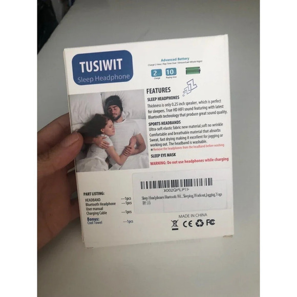 Sleep Yoga Sports Wireless Headphones Bluetooth Music Headband - Picture 2 of 3